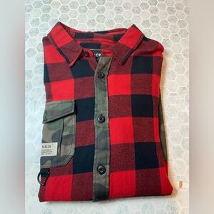 Red and Black Plaid Men's Shirt